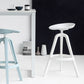 Modern Indoor Bar & Counter Stool Low Back Plastic Footrest Dining Stool