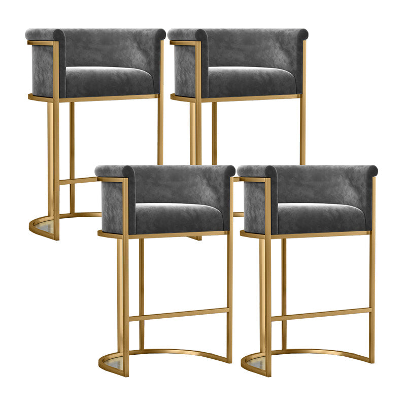 Sgabelli da bar con poggiapiedi con schienale basso Sgabello da bar in tessuto scandinavo per ristorante
