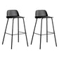 Low Back Counter Stools Modern Footrest Plastic Indoor Bar & Counter Stool Black 2 Piece Set Bar Stool(30"H) Clearhalo 'Bar Furniture' 'Bar Stools' 'bar_stools' 'furn' 'furn_bar_stools' 'Furniture' 'Kitchen & Dining Furniture' 5726104