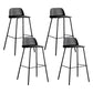 Low Back Counter Stools Modern Footrest Plastic Indoor Bar & Counter Stool Black 4 Piece Set Bar Stool(30"H) Clearhalo 'Bar Furniture' 'Bar Stools' 'bar_stools' 'furn' 'furn_bar_stools' 'Furniture' 'Kitchen & Dining Furniture' 5726106