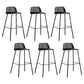 Low Back Counter Stools Modern Footrest Plastic Indoor Bar & Counter Stool Black 6 Piece Set Bar Stool(30"H) Clearhalo 'Bar Furniture' 'Bar Stools' 'bar_stools' 'furn' 'furn_bar_stools' 'Furniture' 'Kitchen & Dining Furniture' 5726108