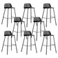 Low Back Counter Stools Modern Footrest Plastic Indoor Bar & Counter Stool Black 8 Piece Set Bar Stool(30"H) Clearhalo 'Bar Furniture' 'Bar Stools' 'bar_stools' 'furn' 'furn_bar_stools' 'Furniture' 'Kitchen & Dining Furniture' 5726110