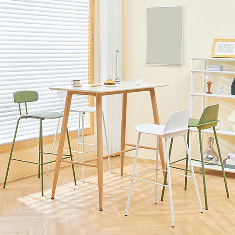 Low Back Counter Stools Modern Footrest Plastic Indoor Bar & Counter Stool Clearhalo 'Bar Furniture' 'Bar Stools' 'bar_stools' 'furn' 'furn_bar_stools' 'Furniture' 'Kitchen & Dining Furniture' 5726113