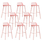 Low Back Counter Stools Modern Footrest Plastic Indoor Bar & Counter Stool Pink 8 Piece Set Bar Stool(30"H) Clearhalo 'Bar Furniture' 'Bar Stools' 'bar_stools' 'furn' 'furn_bar_stools' 'Furniture' 'Kitchen & Dining Furniture' 5726118
