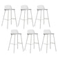 Low Back Counter Stools Modern Footrest Plastic Indoor Bar & Counter Stool White 6 Piece Set Bar Stool(30"H) Clearhalo 'Bar Furniture' 'Bar Stools' 'bar_stools' 'furn' 'furn_bar_stools' 'Furniture' 'Kitchen & Dining Furniture' 5726123