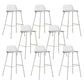 Low Back Counter Stools Modern Footrest Plastic Indoor Bar & Counter Stool White 8 Piece Set Bar Stool(30"H) Clearhalo 'Bar Furniture' 'Bar Stools' 'bar_stools' 'furn' 'furn_bar_stools' 'Furniture' 'Kitchen & Dining Furniture' 5726125