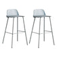 Low Back Counter Stools Modern Footrest Plastic Indoor Bar & Counter Stool Blue 2 Piece Set Bar Stool(30"H) Clearhalo 'Bar Furniture' 'Bar Stools' 'bar_stools' 'furn' 'furn_bar_stools' 'Furniture' 'Kitchen & Dining Furniture' 5726126