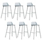 Low Back Counter Stools Modern Footrest Plastic Indoor Bar & Counter Stool Blue 6 Piece Set Bar Stool(30"H) Clearhalo 'Bar Furniture' 'Bar Stools' 'bar_stools' 'furn' 'furn_bar_stools' 'Furniture' 'Kitchen & Dining Furniture' 5726128