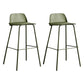 Low Back Counter Stools Modern Footrest Plastic Indoor Bar & Counter Stool Green 2 Piece Set Bar Stool(30"H) Clearhalo 'Bar Furniture' 'Bar Stools' 'bar_stools' 'furn' 'furn_bar_stools' 'Furniture' 'Kitchen & Dining Furniture' 5726130