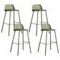 Low Back Counter Stools Modern Footrest Plastic Indoor Bar & Counter Stool Green 4 Piece Set Bar Stool(30"H) Clearhalo 'Bar Furniture' 'Bar Stools' 'bar_stools' 'furn' 'furn_bar_stools' 'Furniture' 'Kitchen & Dining Furniture' 5726131