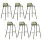 Low Back Counter Stools Modern Footrest Plastic Indoor Bar & Counter Stool Green 6 Piece Set Bar Stool(30"H) Clearhalo 'Bar Furniture' 'Bar Stools' 'bar_stools' 'furn' 'furn_bar_stools' 'Furniture' 'Kitchen & Dining Furniture' 5726132