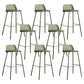 Low Back Counter Stools Modern Footrest Plastic Indoor Bar & Counter Stool Green 8 Piece Set Bar Stool(30"H) Clearhalo 'Bar Furniture' 'Bar Stools' 'bar_stools' 'furn' 'furn_bar_stools' 'Furniture' 'Kitchen & Dining Furniture' 5726133