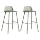 Low Back Counter Stools Modern Footrest Plastic Indoor Bar & Counter Stool Gray-Green 2 Piece Set Bar Stool(30"H) Clearhalo 'Bar Furniture' 'Bar Stools' 'bar_stools' 'furn' 'furn_bar_stools' 'Furniture' 'Kitchen & Dining Furniture' 5726134