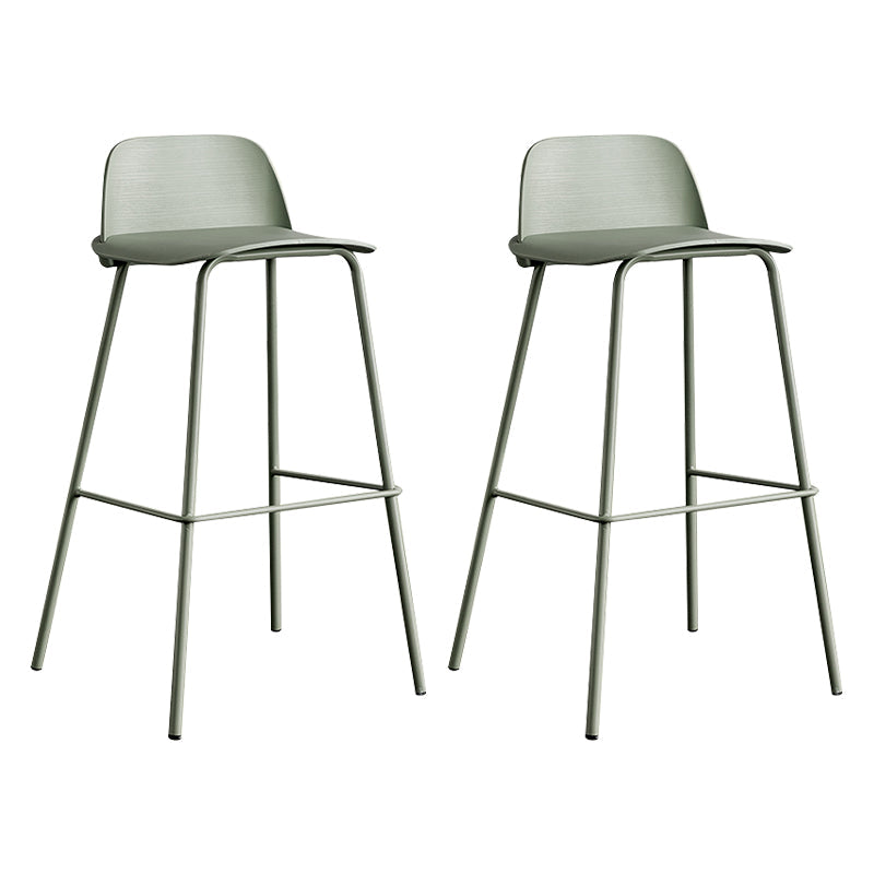 Low Back Counter Stools Modern Footrest Plastic Indoor Bar & Counter Stool Gray-Green 2 Piece Set Bar Stool(30"H) Clearhalo 'Bar Furniture' 'Bar Stools' 'bar_stools' 'furn' 'furn_bar_stools' 'Furniture' 'Kitchen & Dining Furniture' 5726134