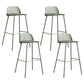 Low Back Counter Stools Modern Footrest Plastic Indoor Bar & Counter Stool Gray-Green 4 Piece Set Bar Stool(30"H) Clearhalo 'Bar Furniture' 'Bar Stools' 'bar_stools' 'furn' 'furn_bar_stools' 'Furniture' 'Kitchen & Dining Furniture' 5726135