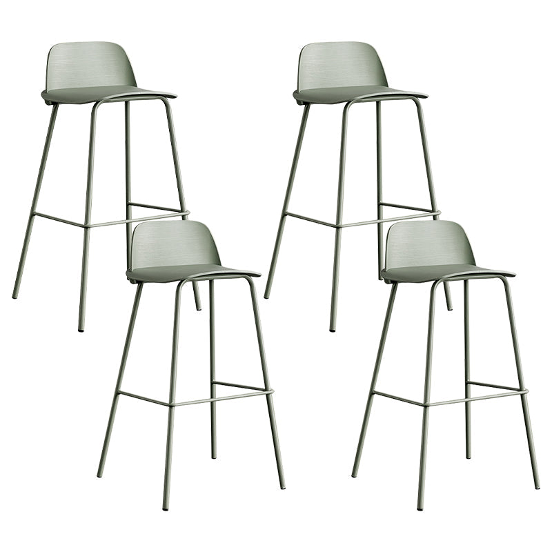 Low Back Counter Stools Modern Footrest Plastic Indoor Bar & Counter Stool Gray-Green 4 Piece Set Bar Stool(30"H) Clearhalo 'Bar Furniture' 'Bar Stools' 'bar_stools' 'furn' 'furn_bar_stools' 'Furniture' 'Kitchen & Dining Furniture' 5726135
