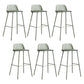 Low Back Counter Stools Modern Footrest Plastic Indoor Bar & Counter Stool Gray-Green 6 Piece Set Bar Stool(30"H) Clearhalo 'Bar Furniture' 'Bar Stools' 'bar_stools' 'furn' 'furn_bar_stools' 'Furniture' 'Kitchen & Dining Furniture' 5726136