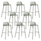 Low Back Counter Stools Modern Footrest Plastic Indoor Bar & Counter Stool Gray-Green 8 Piece Set Bar Stool(30"H) Clearhalo 'Bar Furniture' 'Bar Stools' 'bar_stools' 'furn' 'furn_bar_stools' 'Furniture' 'Kitchen & Dining Furniture' 5726137