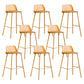 Low Back Counter Stools Modern Footrest Plastic Indoor Bar & Counter Stool Yellow 8 Piece Set Counter Stool(26"H) Clearhalo 'Bar Furniture' 'Bar Stools' 'bar_stools' 'furn' 'furn_bar_stools' 'Furniture' 'Kitchen & Dining Furniture' 5726141