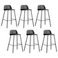 Low Back Counter Stools Modern Footrest Plastic Indoor Bar & Counter Stool Black 6 Piece Set Counter Stool(26"H) Clearhalo 'Bar Furniture' 'Bar Stools' 'bar_stools' 'furn' 'furn_bar_stools' 'Furniture' 'Kitchen & Dining Furniture' 5726144