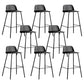 Low Back Counter Stools Modern Footrest Plastic Indoor Bar & Counter Stool Black 8 Piece Set Counter Stool(26"H) Clearhalo 'Bar Furniture' 'Bar Stools' 'bar_stools' 'furn' 'furn_bar_stools' 'Furniture' 'Kitchen & Dining Furniture' 5726145