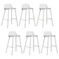 Low Back Counter Stools Modern Footrest Plastic Indoor Bar & Counter Stool White 6 Piece Set Counter Stool(26"H) Clearhalo 'Bar Furniture' 'Bar Stools' 'bar_stools' 'furn' 'furn_bar_stools' 'Furniture' 'Kitchen & Dining Furniture' 5726152