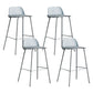 Low Back Counter Stools Modern Footrest Plastic Indoor Bar & Counter Stool Blue 4 Piece Set Counter Stool(26"H) Clearhalo 'Bar Furniture' 'Bar Stools' 'bar_stools' 'furn' 'furn_bar_stools' 'Furniture' 'Kitchen & Dining Furniture' 5726155