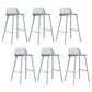 Low Back Counter Stools Modern Footrest Plastic Indoor Bar & Counter Stool Blue 6 Piece Set Counter Stool(26"H) Clearhalo 'Bar Furniture' 'Bar Stools' 'bar_stools' 'furn' 'furn_bar_stools' 'Furniture' 'Kitchen & Dining Furniture' 5726156
