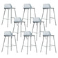 Low Back Counter Stools Modern Footrest Plastic Indoor Bar & Counter Stool Blue 8 Piece Set Counter Stool(26"H) Clearhalo 'Bar Furniture' 'Bar Stools' 'bar_stools' 'furn' 'furn_bar_stools' 'Furniture' 'Kitchen & Dining Furniture' 5726157