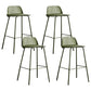 Low Back Counter Stools Modern Footrest Plastic Indoor Bar & Counter Stool Green 4 Piece Set Counter Stool(26"H) Clearhalo 'Bar Furniture' 'Bar Stools' 'bar_stools' 'furn' 'furn_bar_stools' 'Furniture' 'Kitchen & Dining Furniture' 5726159