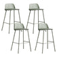 Low Back Counter Stools Modern Footrest Plastic Indoor Bar & Counter Stool Gray-Green 4 Piece Set Counter Stool(26"H) Clearhalo 'Bar Furniture' 'Bar Stools' 'bar_stools' 'furn' 'furn_bar_stools' 'Furniture' 'Kitchen & Dining Furniture' 5726163