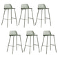 Low Back Counter Stools Modern Footrest Plastic Indoor Bar & Counter Stool Gray-Green 6 Piece Set Counter Stool(26"H) Clearhalo 'Bar Furniture' 'Bar Stools' 'bar_stools' 'furn' 'furn_bar_stools' 'Furniture' 'Kitchen & Dining Furniture' 5726164