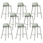 Low Back Counter Stools Modern Footrest Plastic Indoor Bar & Counter Stool Gray-Green 8 Piece Set Counter Stool(26"H) Clearhalo 'Bar Furniture' 'Bar Stools' 'bar_stools' 'furn' 'furn_bar_stools' 'Furniture' 'Kitchen & Dining Furniture' 5726165