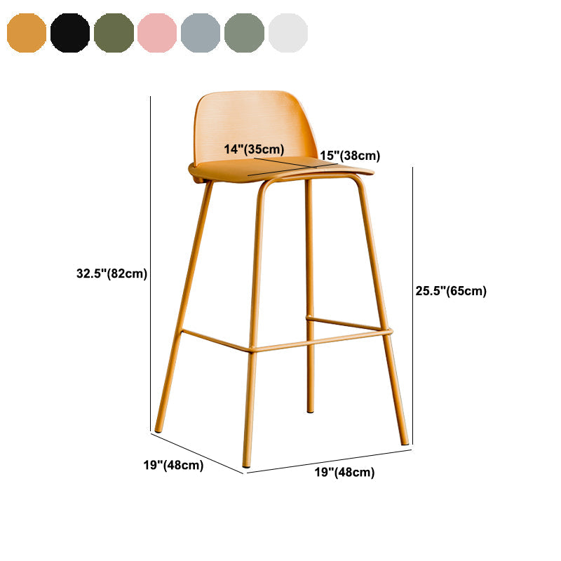 Low Back Counter Stools Modern Footrest Plastic Indoor Bar & Counter Stool Clearhalo 'Bar Furniture' 'Bar Stools' 'bar_stools' 'furn' 'furn_bar_stools' 'Furniture' 'Kitchen & Dining Furniture' 5726166