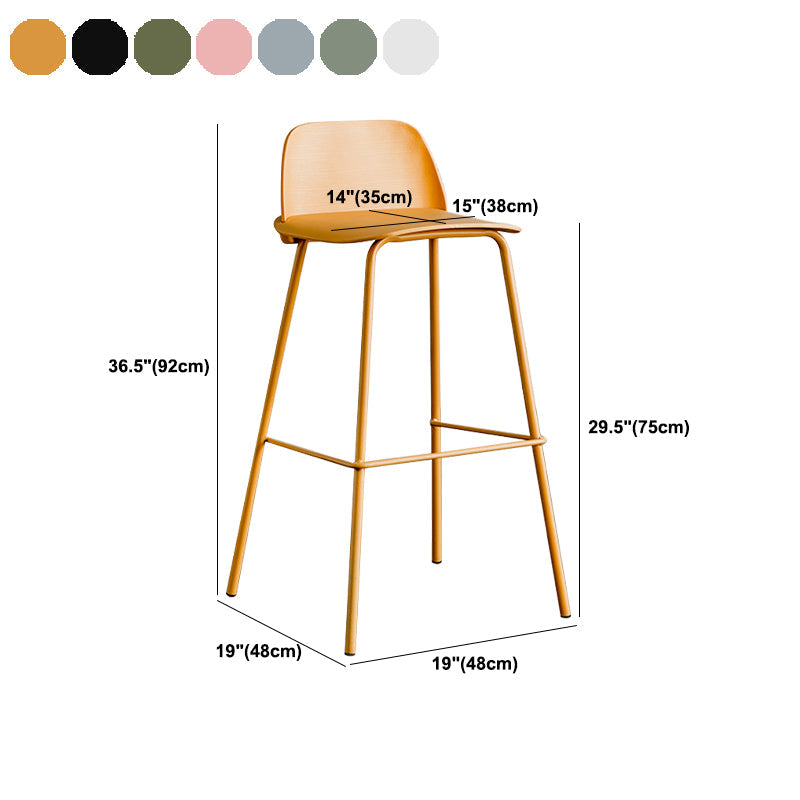 Low Back Counter Stools Modern Footrest Plastic Indoor Bar & Counter Stool Clearhalo 'Bar Furniture' 'Bar Stools' 'bar_stools' 'furn' 'furn_bar_stools' 'Furniture' 'Kitchen & Dining Furniture' 5726167