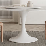 Modern Pure White Stone Dining Set Stone 1/4/5/7 Pieces Dining Furniture for Home