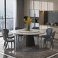 Mesa de comedor de mármol juego 1/4/5/7/11 PCS Mesa rectangular con sillas de ala