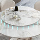 Contemporary Stone Turntable Dining Set Stone 1/2/5/7 Pieces Dining Furniture for Home Clearhalo 'Dining Room Sets' 'Dining Tables & Seating' 'dining_room_set' 'furn' 'furn_dining_room_set' 'Furniture' 'Kitchen & Dining Furniture' 5726221
