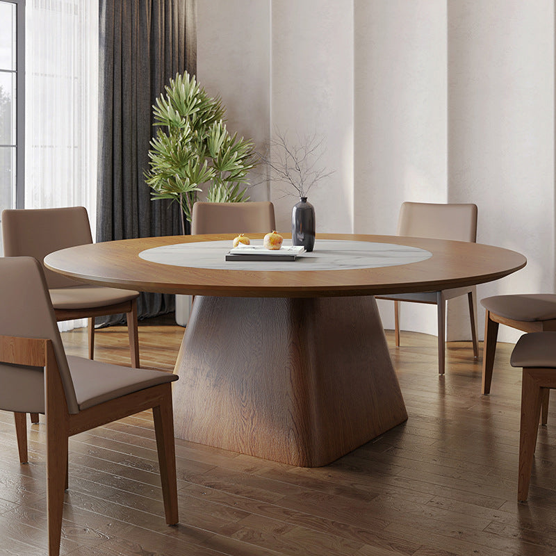 Contemporary Sintered Stone Table Round Table Set 1/6/8/9/12 Pieces Dining Set Clearhalo 'Dining Room Sets' 'Dining Tables & Seating' 'dining_room_set' 'furn' 'furn_dining_room_set' 'Furniture' 'Kitchen & Dining Furniture' 5726228