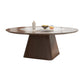 Contemporary Sintered Stone Table Round Table Set 1/6/8/9/12 Pieces Dining Set Clearhalo 'Dining Room Sets' 'Dining Tables & Seating' 'dining_room_set' 'furn' 'furn_dining_room_set' 'Furniture' 'Kitchen & Dining Furniture' 5726229