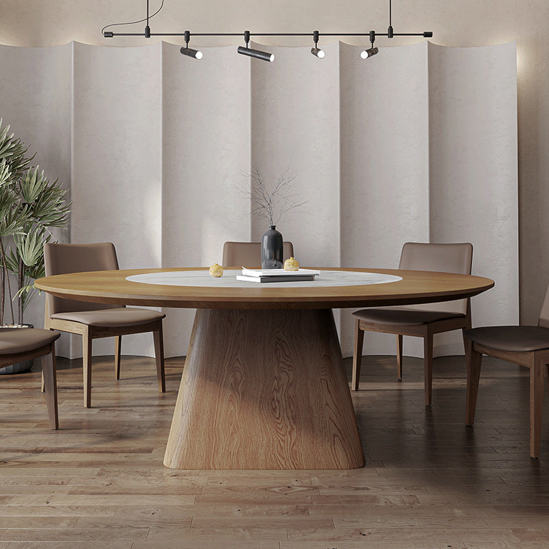 Contemporary Sintered Stone Table Round Table Set 1/6/8/9/12 Pieces Dining Set 6 Pieces: Table, 5 Chairs Clearhalo 'Dining Room Sets' 'Dining Tables & Seating' 'dining_room_set' 'furn' 'furn_dining_room_set' 'Furniture' 'Kitchen & Dining Furniture' 5726233