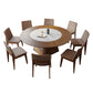 Contemporary Sintered Stone Table Round Table Set 1/6/8/9/12 Pieces Dining Set Clearhalo 'Dining Room Sets' 'Dining Tables & Seating' 'dining_room_set' 'furn' 'furn_dining_room_set' 'Furniture' 'Kitchen & Dining Furniture' 5726234