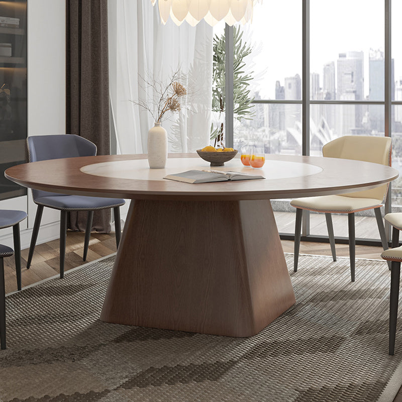 Contemporary Sintered Stone Table Round Table Set 1/6/8/9/12 Pieces Dining Set Clearhalo 'Dining Room Sets' 'Dining Tables & Seating' 'dining_room_set' 'furn' 'furn_dining_room_set' 'Furniture' 'Kitchen & Dining Furniture' 5726244