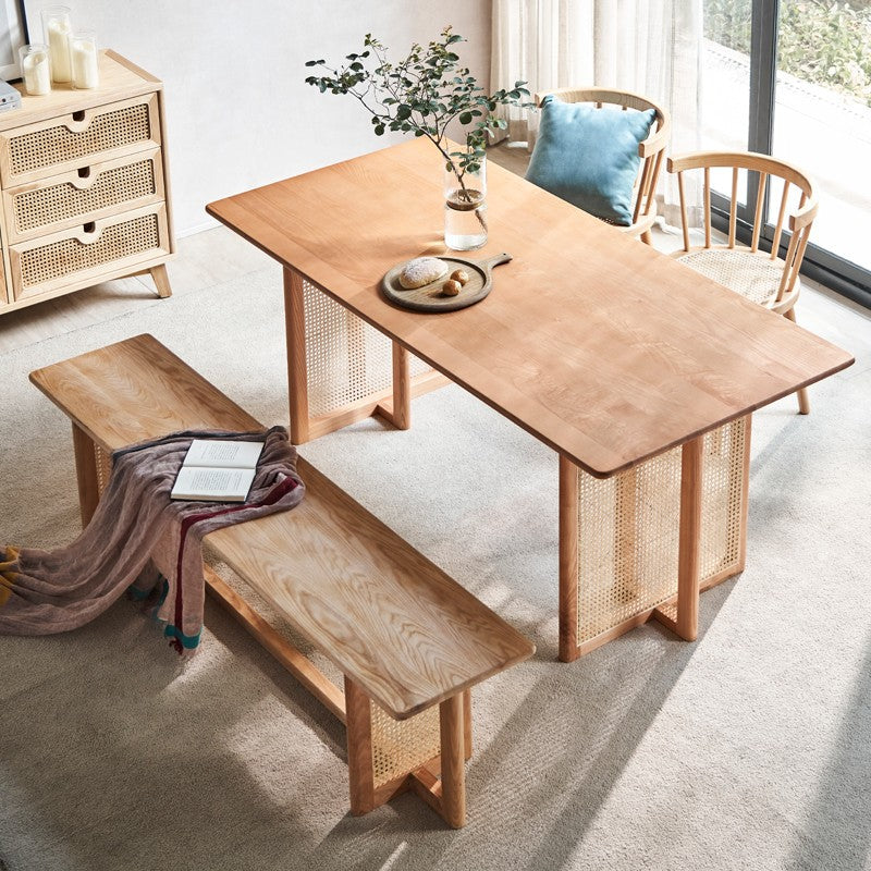 Modern Dining Set 1/2/4 Pcs Solid Wood Dining Table and Windsor Chairs Clearhalo 'Dining Room Sets' 'Dining Tables & Seating' 'dining_room_set' 'furn' 'furn_dining_room_set' 'Furniture' 'Kitchen & Dining Furniture' 5726253
