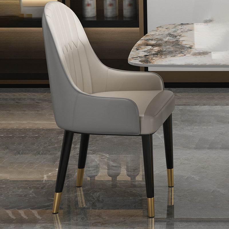 Nordic Glam Style Sintered Stone Rectangle Table Set 1/2/5/7 Pieces Dining Set Clearhalo 'Dining Room Sets' 'Dining Tables & Seating' 'dining_room_set' 'furn' 'furn_dining_room_set' 'Furniture' 'Kitchen & Dining Furniture' 5726280