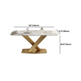 ノルディックグラムスタイルの焼結石長方形テーブルセット1/2/5/7ピースダイニングセット