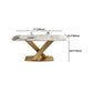 Nordic Glam Style Sintered Stone Rectangle Table Set 1/2/5/7 Pieces Dining Set Clearhalo 'Dining Room Sets' 'Dining Tables & Seating' 'dining_room_set' 'furn' 'furn_dining_room_set' 'Furniture' 'Kitchen & Dining Furniture' 5726289