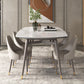 Contemporary Stone Dining Set 1/2/5/7 Pieces Dining Furniture for Home 5 Pieces: Table, 4 Chairs Clearhalo 'Dining Room Sets' 'Dining Tables & Seating' 'dining_room_set' 'furn' 'furn_dining_room_set' 'Furniture' 'Kitchen & Dining Furniture' 5726317