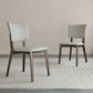 Ensemble de salle à manger moderne, Table et chaises en pierre frittée, avec cadre en bois massif, 1/4/5/7 pièces