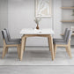 Ensemble de salle à manger contemporain, table à manger rectangulaire avec chaises rembourrées, 1/2/5/7 pièces